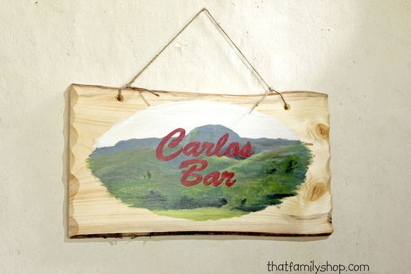 Custom Painted Scene Sign on a Rustic Wood Slab Wall Hanging Decor-thatfamilyshop.com