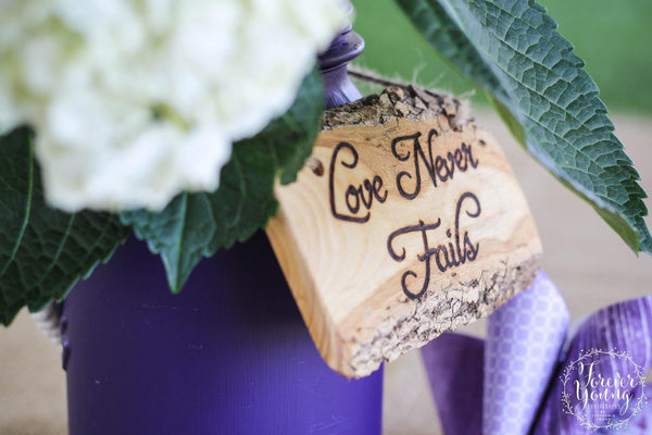 Love is Patient, Set of 10 | Cor.13: Rustic Wedding Aisle Decorations Bible Scripture Verses-thatfamilyshop.com