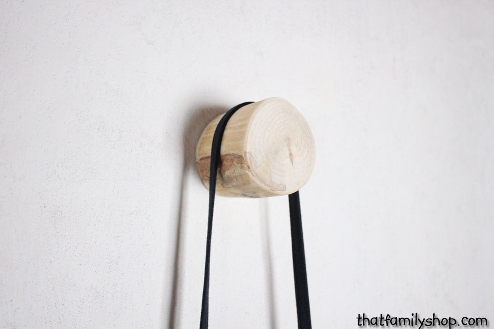 Chunky Log Wall Peg, Light Wood Minimal Design Hanger-thatfamilyshop.com