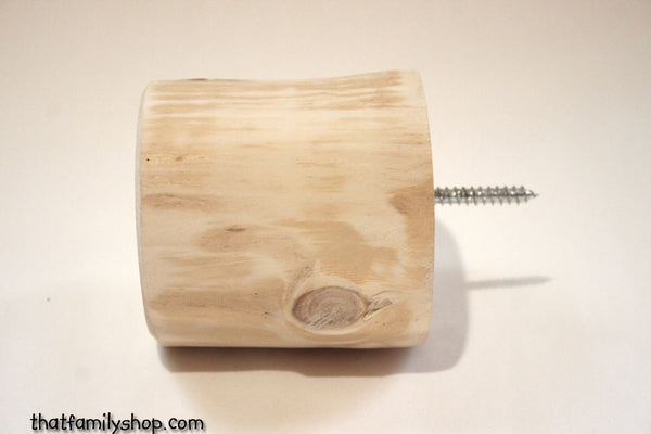 Chunky Log Wall Peg, Light Wood Minimal Design Hanger-thatfamilyshop.com