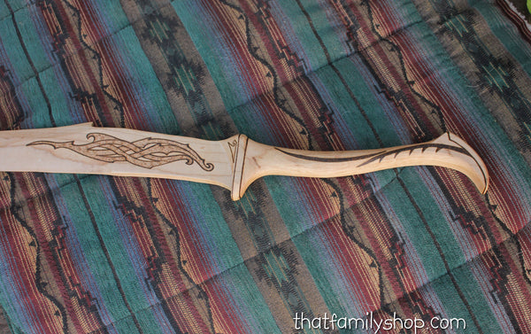 Mirkwood Infantry Sword, Wood Replica from LOTR Hobbit-thatfamilyshop.com