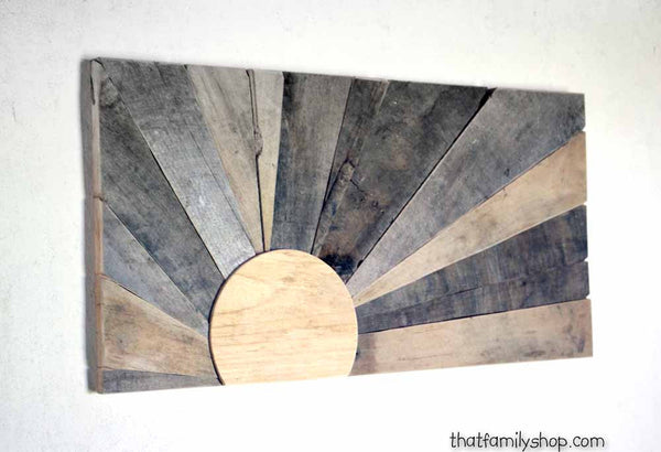 Pallet Wood Sunset Wall Art Barnwood Sign-thatfamilyshop.com