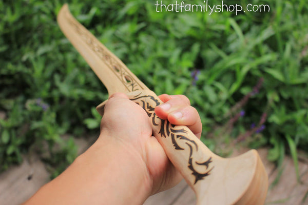 Thranduil's Sword, Wooden Replica of Lord of the Rings LOTR Prop Weapon, Cosplay Sword Costume Accessory-thatfamilyshop.com