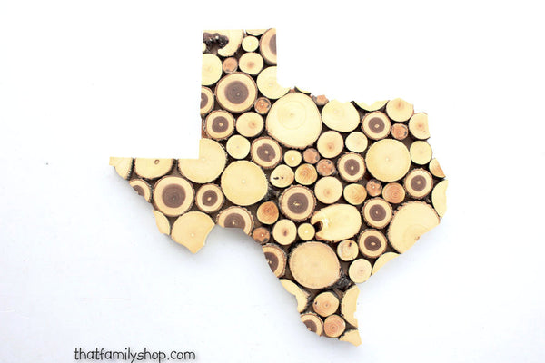 Your State Plaque Unique Log End Cutout Slice Wall Display-thatfamilyshop.com