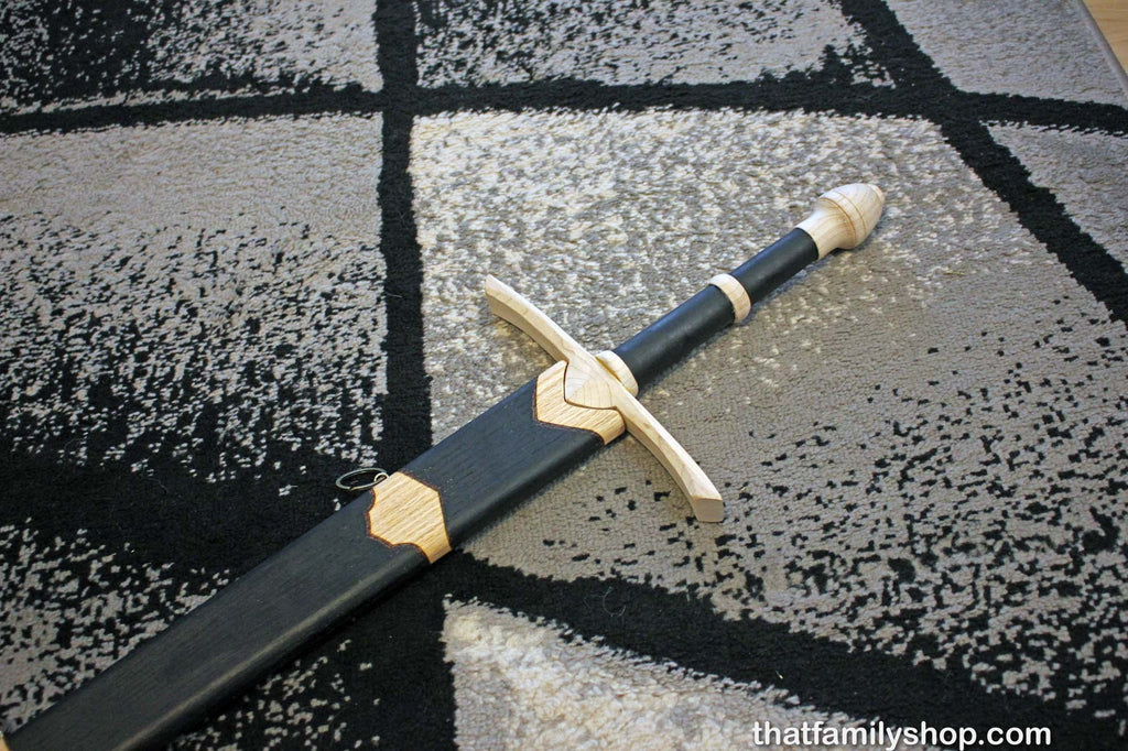 Aragorn's Strider Ranger Sword LOTR-Inspired Wooden Replica from Lord of the Rings-thatfamilyshop.com