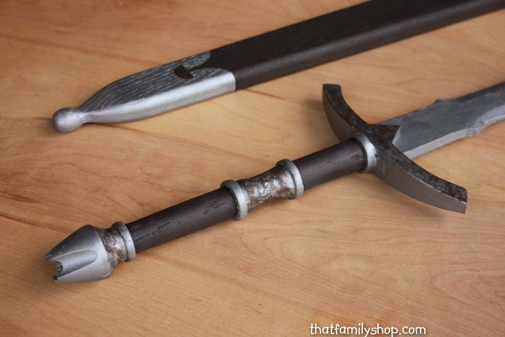 Witch-King Painted Wood Sword Replica LOTR Lord of the Rings Costume Prop-thatfamilyshop.com