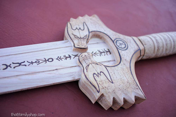 The "God Killer" Wooden Replica Wonder Woman Sword Costume Prop-thatfamilyshop.com