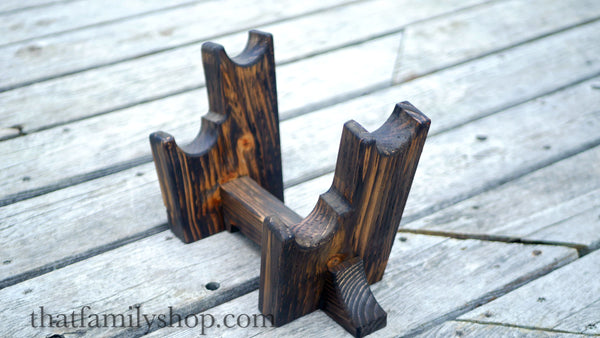 Double Katana Sword Display Stand, Japanese Samurai Katana Rack Holder