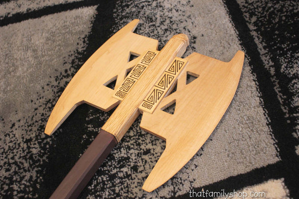 Gimli's Double-Headed Axe Lord of the Rings Wooden Replica-thatfamilyshop.com