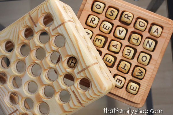 Large Word Boggle Wooden Big Boggle Family Word Game – thatfamilyshop.com