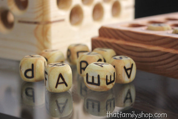 Wooden Big Boggle Family Word Game-thatfamilyshop.com