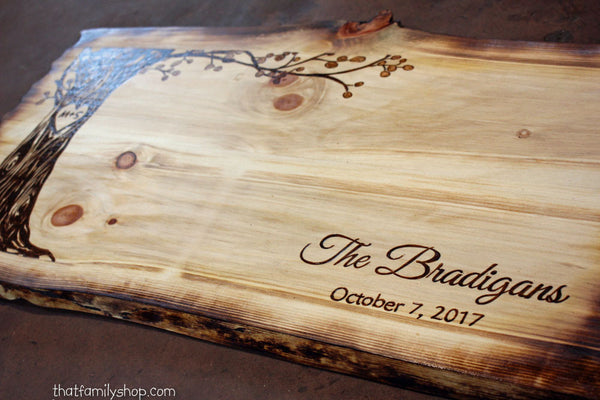Wedding Guestbook Alternative Rustic Sign Display with Personalized Names Date-thatfamilyshop.com