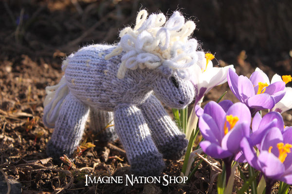Sprinkle: Mini Pony, Filly, Plush Horse, Natural Waldorf Toy-thatfamilyshop.com