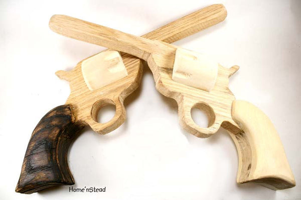 Boys Toy Gun Wooden Pistol/Colt Replica Cowboy Prop-thatfamilyshop.com