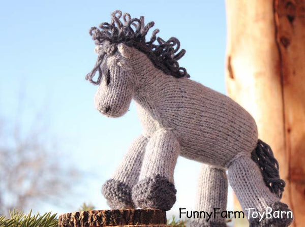 Franklin: Blue Roan Pony Stuffed Animal Waldorf Toy Horse Baby Boy Shower Gift-thatfamilyshop.com