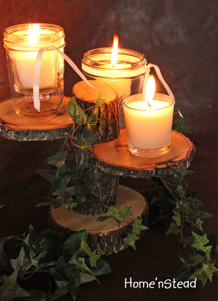 3-Tiered Rustic Wedding Decor Tree Mason Jar / Candle Stand Table Center Piece Holder-thatfamilyshop.com