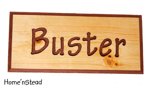 Customizable Engraved Wood Name Plaques Pet Animal Sign Stall Name Signs Wood Dog House Plaque-thatfamilyshop.com