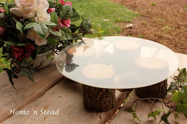 Rustic Wedding Cake Stand Table Decoration Ash Wood Stand Cupcake Tray Party Favors-thatfamilyshop.com