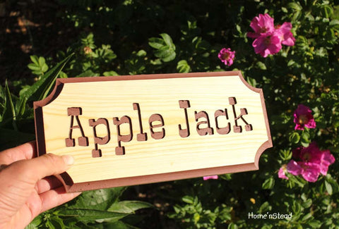 Customizable Engraved Wood Stall Sign Name Plaques Pet Animal Signs Wood Dog House Plaque-thatfamilyshop.com