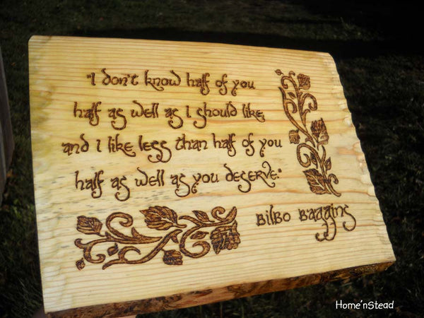 Bilbo Baggins Quote, Hobbit Wall Hanging, Fan Gift Lord of the Rings Sign Plaque LOTR-thatfamilyshop.com