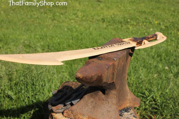 Orc Cleaver Sword/Axe Lord of the Rings Sword Wooden 'Bad Guy' Toy Weapon-thatfamilyshop.com