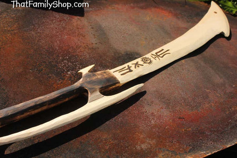 Orc Cleaver Sword/Axe Lord of the Rings Sword Wooden 'Bad Guy' Toy Weapon-thatfamilyshop.com