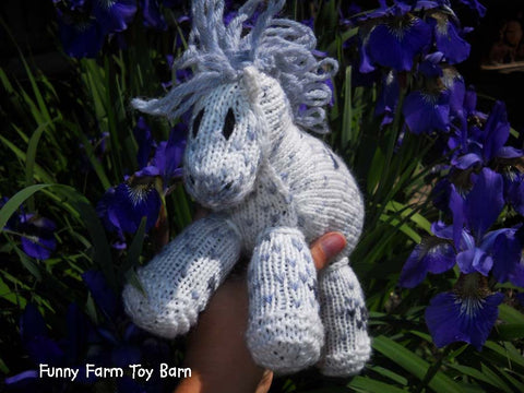 Buddy: Knitted Pony Stuffed Animal Horse Natural Waldorf Inspired Eco Friendly Toy-thatfamilyshop.com