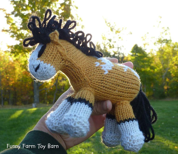 Storm: Mini Pony Baby Colt, Stuffed Horse, Spirit and Rain's Baby, Natural Waldorf Toy-thatfamilyshop.com
