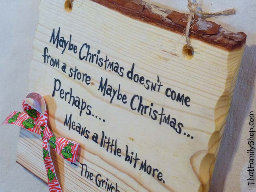Grinch Quote Suess Plaque Sign Decoration Country Gift Christmas Holiday Decor-thatfamilyshop.com
