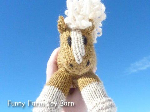 Honey: Golden Colored Pony Stuffed Animal Horse Baby Gift Girl's Waldorf Natural Toy-thatfamilyshop.com