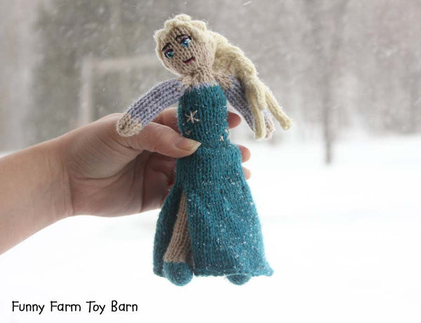Slender Body, Girl's Character Doll Girls Knitted Princess Doll Disney Inspired Natural Wool Waldorf Girls Toy-thatfamilyshop.com