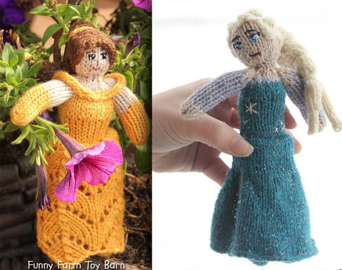 Slender Body, Girl's Character Doll Girls Knitted Princess Doll Disney Inspired Natural Wool Waldorf Girls Toy-thatfamilyshop.com