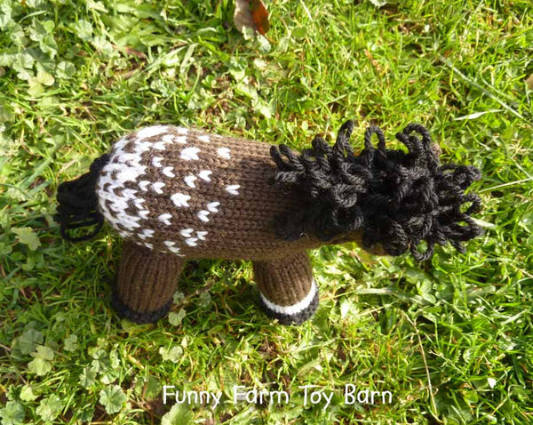 Snowflake: Appaloosa Pony Girl's Soft Horse Toy Stuffed Plush Pony Animal Natural Waldorf Play-thatfamilyshop.com