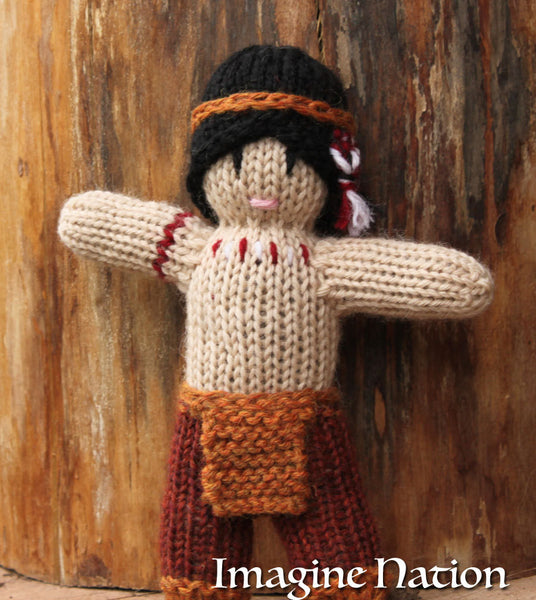 Little Indian Boy and Girl Doll Set Natural Waldorf Educational Toys Ready To Ship-thatfamilyshop.com