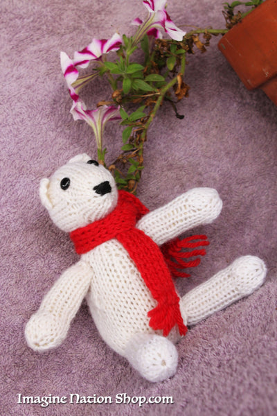 Polar Bear, Plush Toy, Natural Teddy, Wool Materials, Christmas Bear-thatfamilyshop.com
