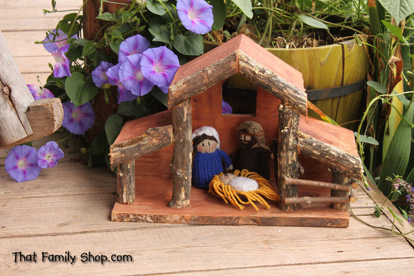 Christmas Nativity Stable and People Combined Set -Limited Sale Price!-thatfamilyshop.com