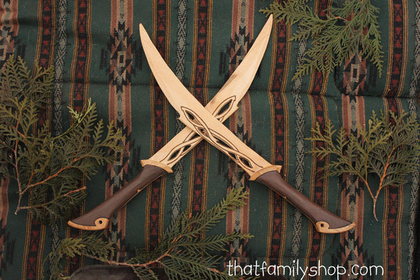 Tauriel's Blades Wood Replica Dagger Knives Sword LOTR Hobbit-thatfamilyshop.com