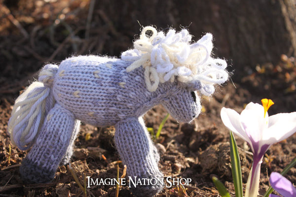 Sprinkle: Mini Pony, Filly, Plush Horse, Natural Waldorf Toy-thatfamilyshop.com