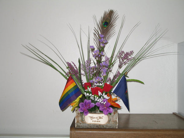 Log Flower Vase Rustic Wedding Table Centerpiece Custom Names/Date Personalization Decoration-thatfamilyshop.com