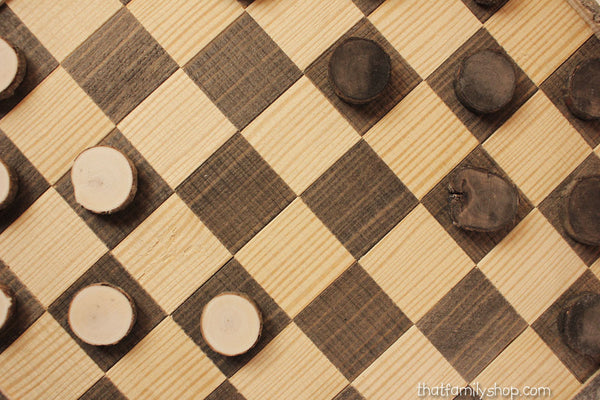 Checker Rustic Rustic Checker Playing Pieces – thatfamilyshop.com