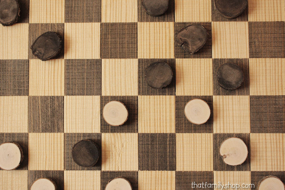 Checker Rustic Rustic Checker Playing Pieces – thatfamilyshop.com