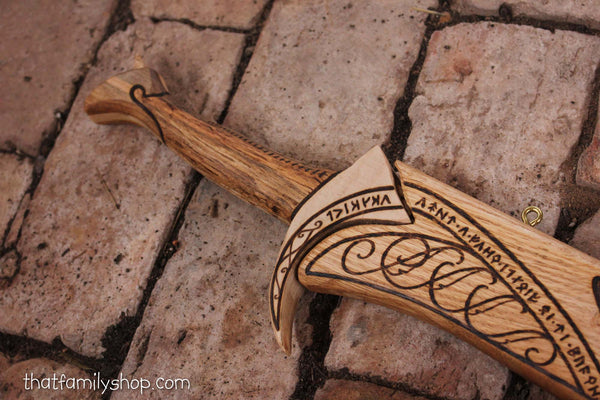 Orcrist Wooden Sword Dwarf Thorin Oakenshield Hobbit Movie Prop Lord of the Rings Fan Gift-thatfamilyshop.com