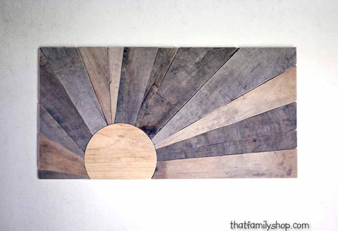 Pallet Wood Sunset Wall Art Barnwood Sign-thatfamilyshop.com